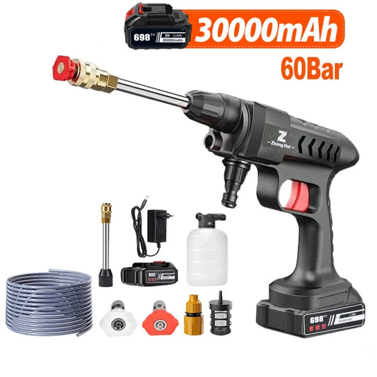 Wireless High Pressure Car Washer 30000mAh LiIon Battery