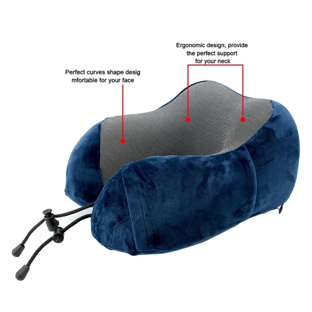 Soft Memory Foam U Shaped Travel Pillow for Neck Support