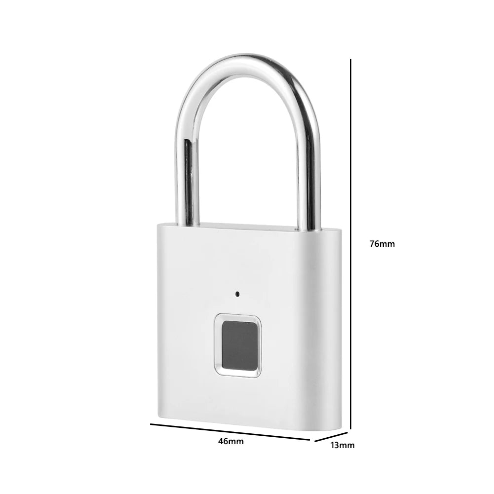 O10 Smart Fingerprint Padlock Waterproof Biometric Lock USB