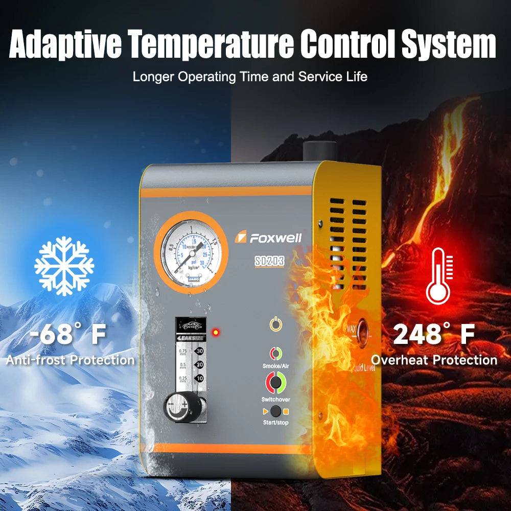 Foxwell SD203 Smoke Machine 12V EVAP Leak Detector Pro