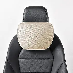Genuine Cowhide Leather Car Headrest Neck Pillow For Driver