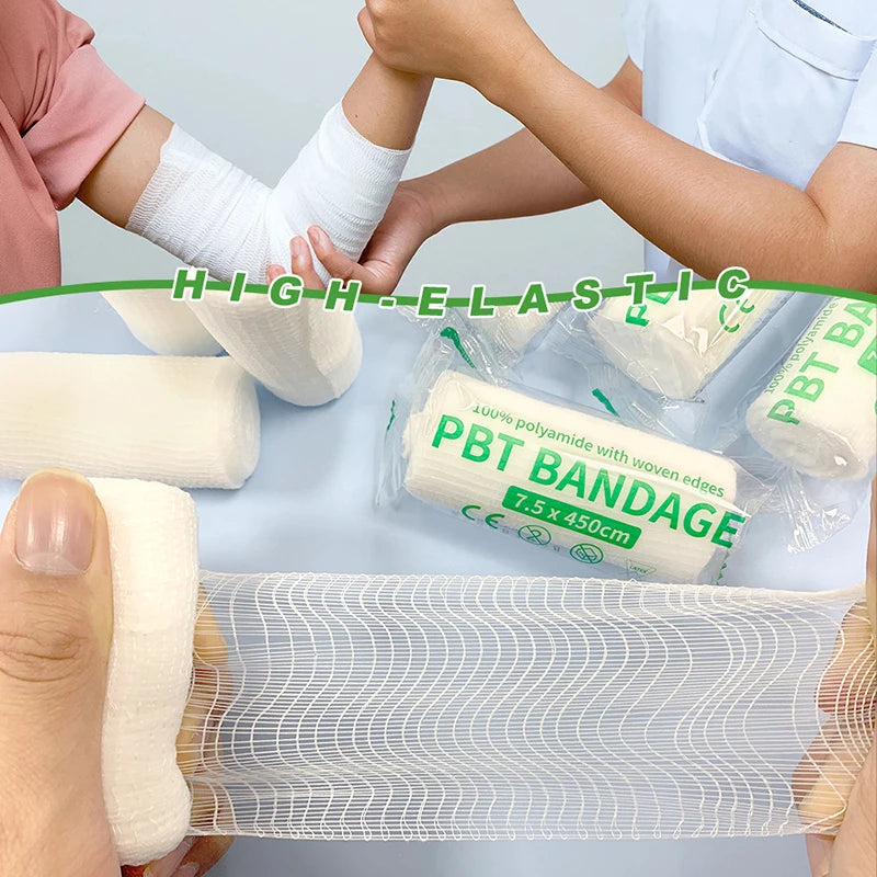 PBT Elastic Bandages Cotton Core First Aid Wound Dressing