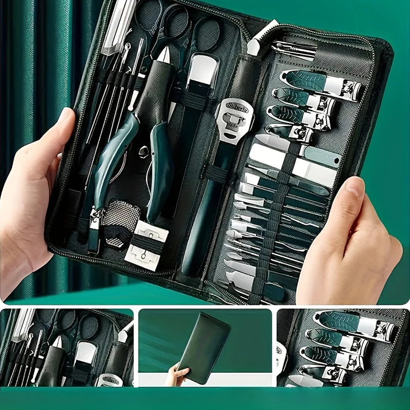 Manicure Set Pedicure Tools Nail Kit 40 In 1 Dark Green