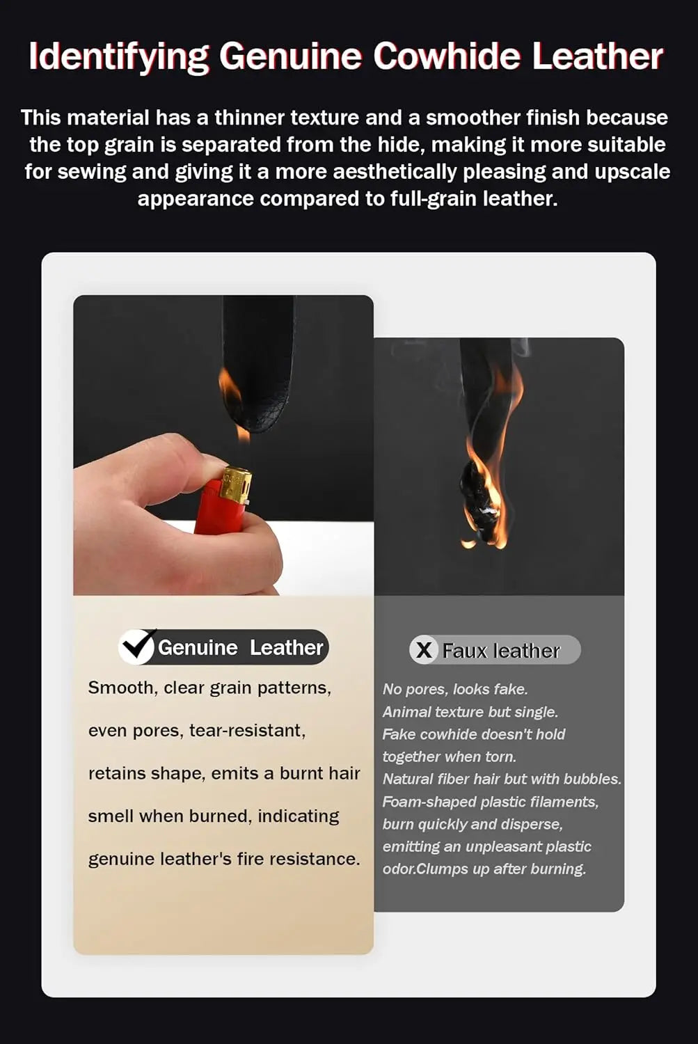 Genuine Cowhide Leather Car Headrest Neck Pillow for Driver