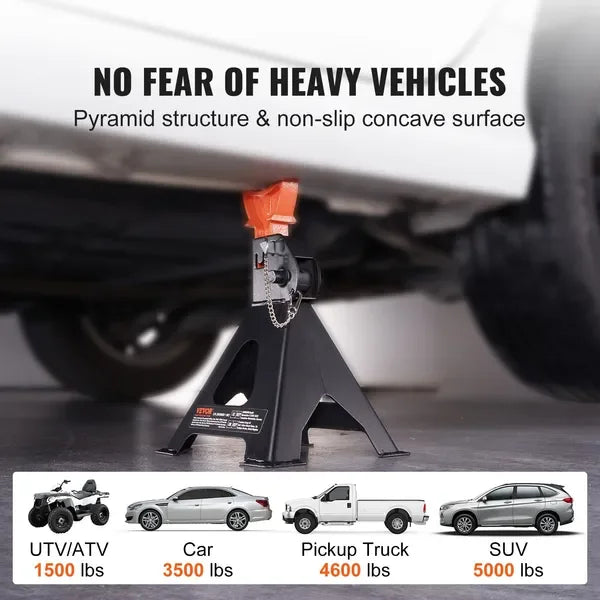 VEVOR 3 Ton Jack Stands Double Locking Adjustable Height