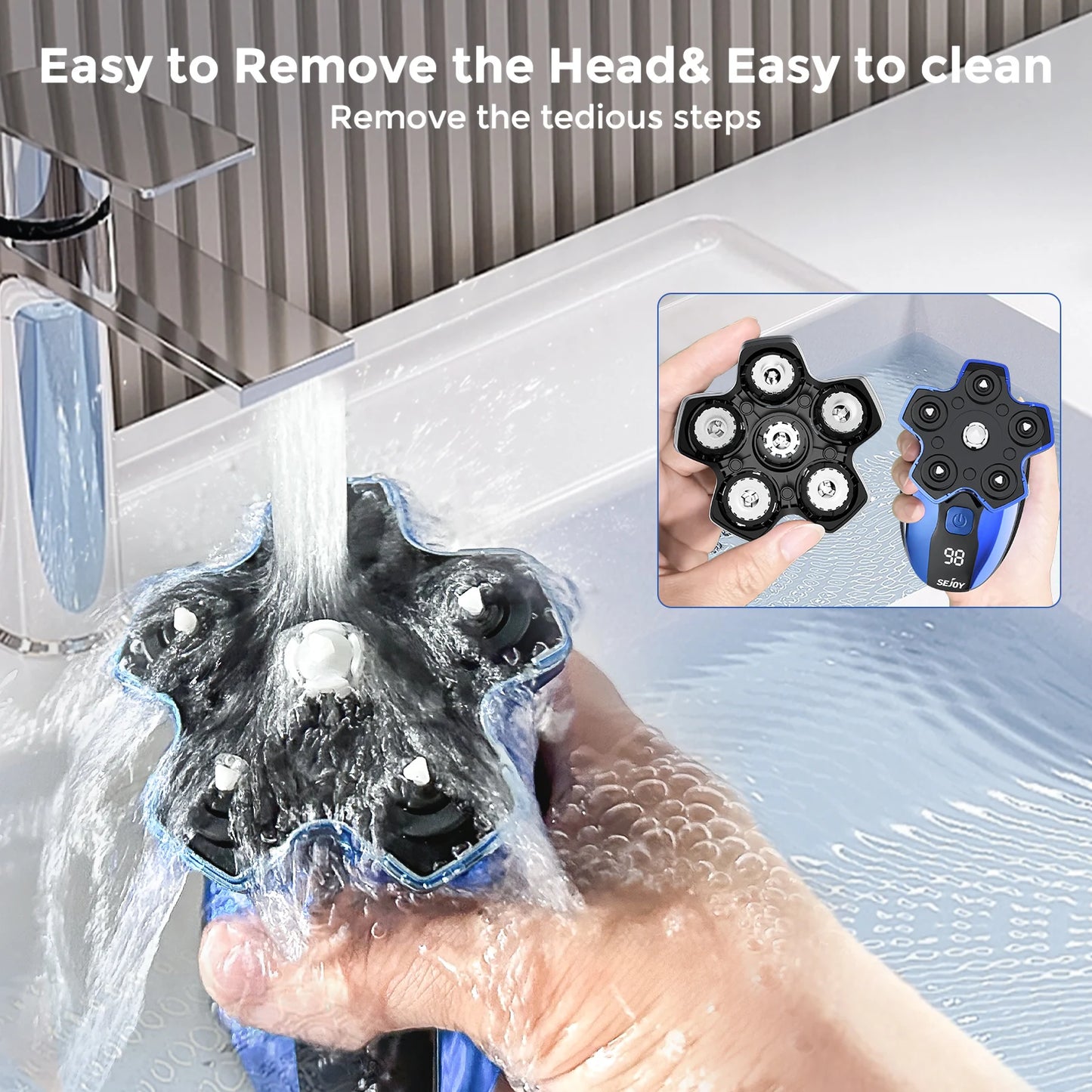 Sejoy 5 in 1 Grooming Kit Electric Shaver Wet Dry Razor