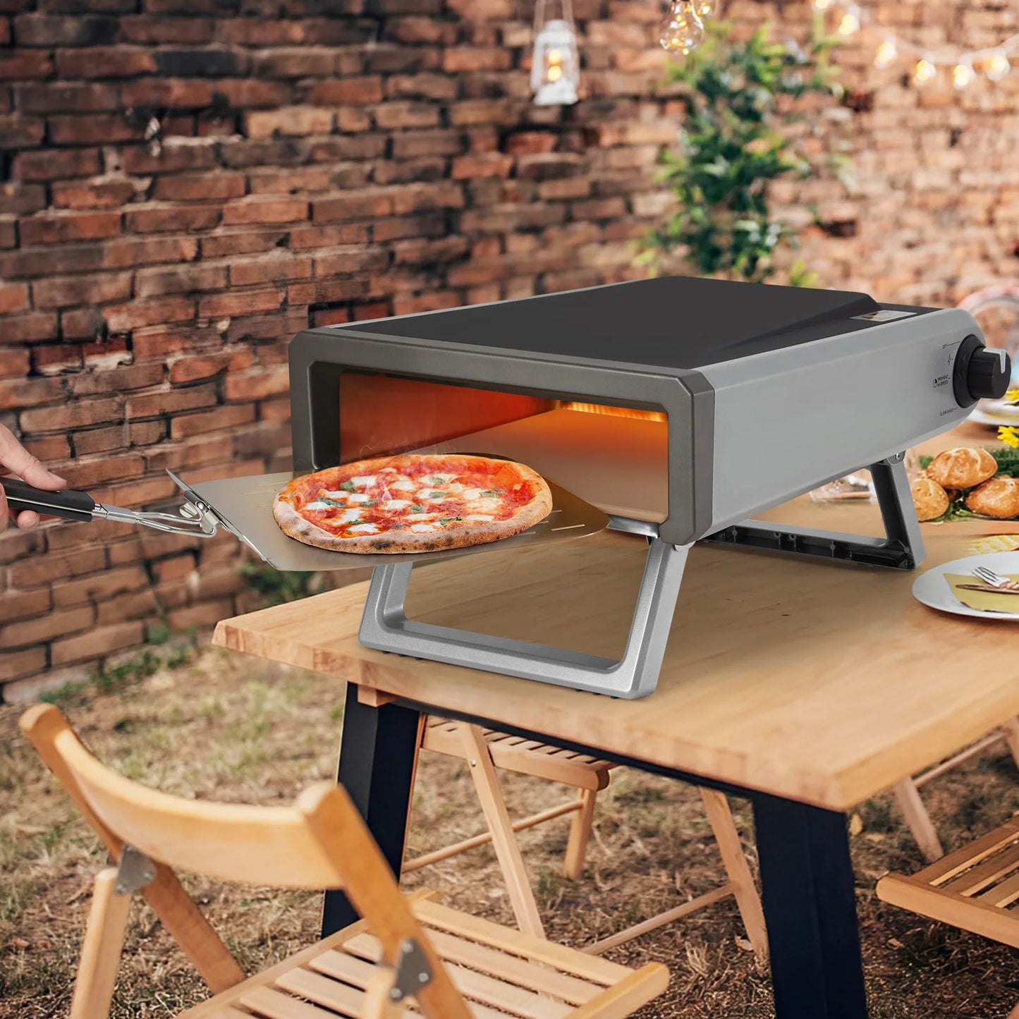 Outdoor Pizza Oven Propane 12 Inch Portable Backyard
