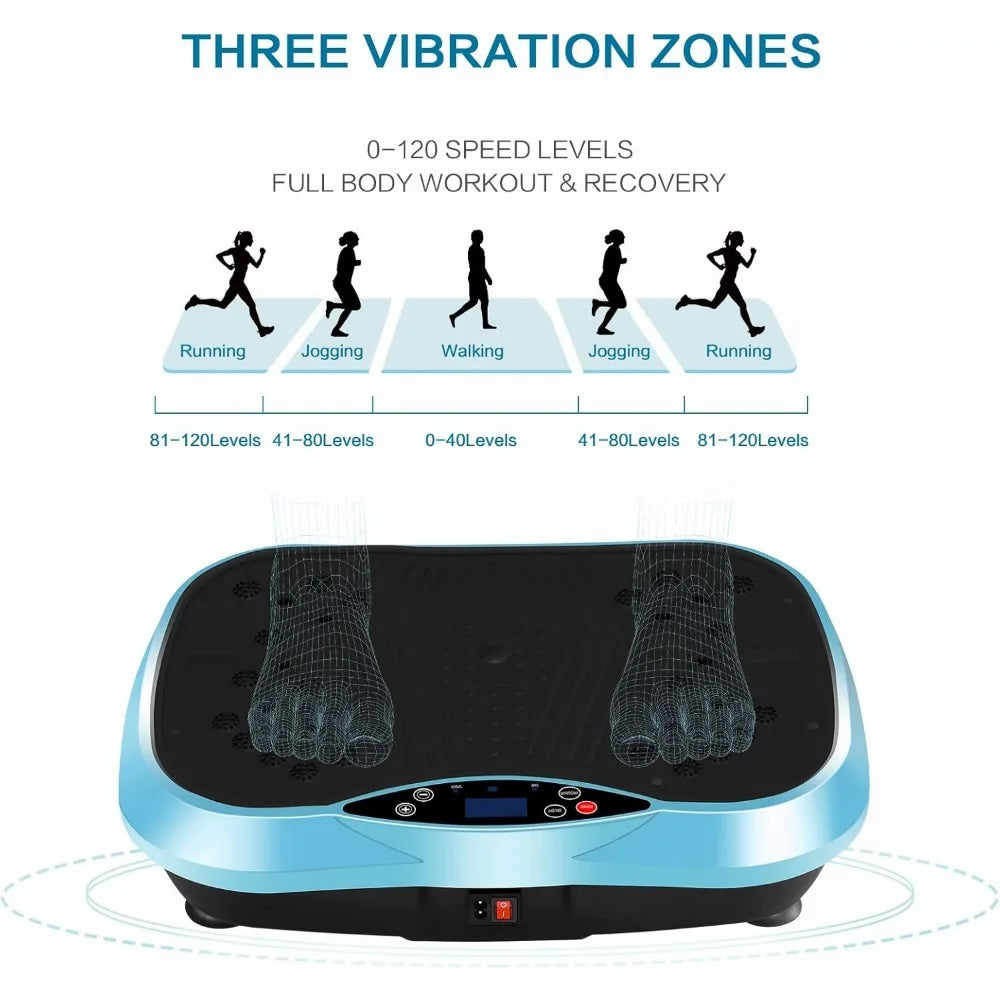 Vibration Plate Exercise Machine Full Body Workout Remote