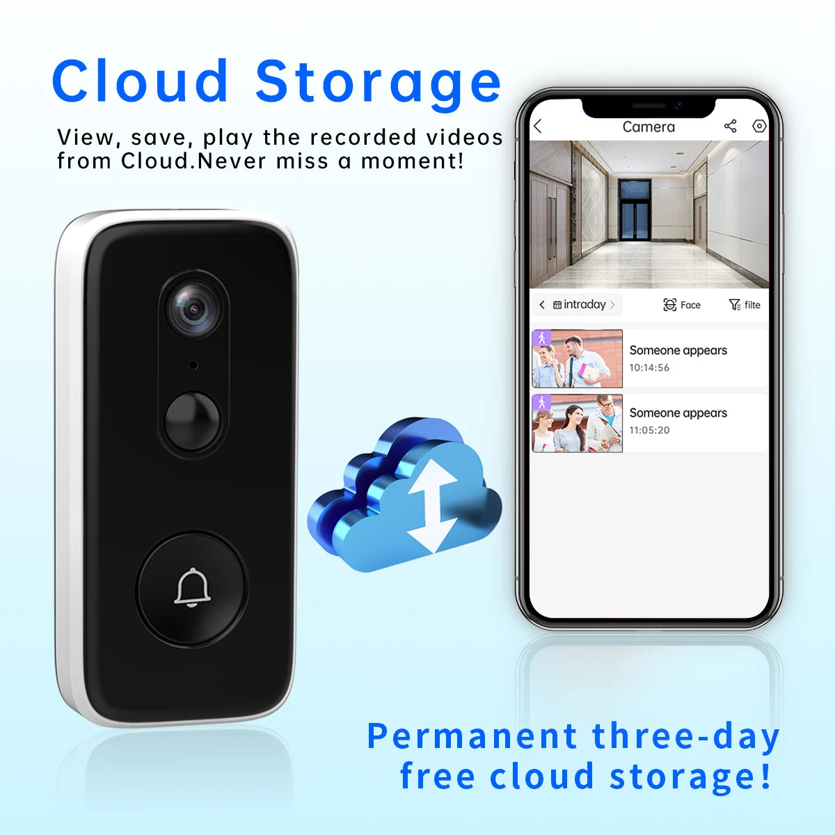 Jooan 2K Smart WiFi Doorbell With Camera Outdoor Battery