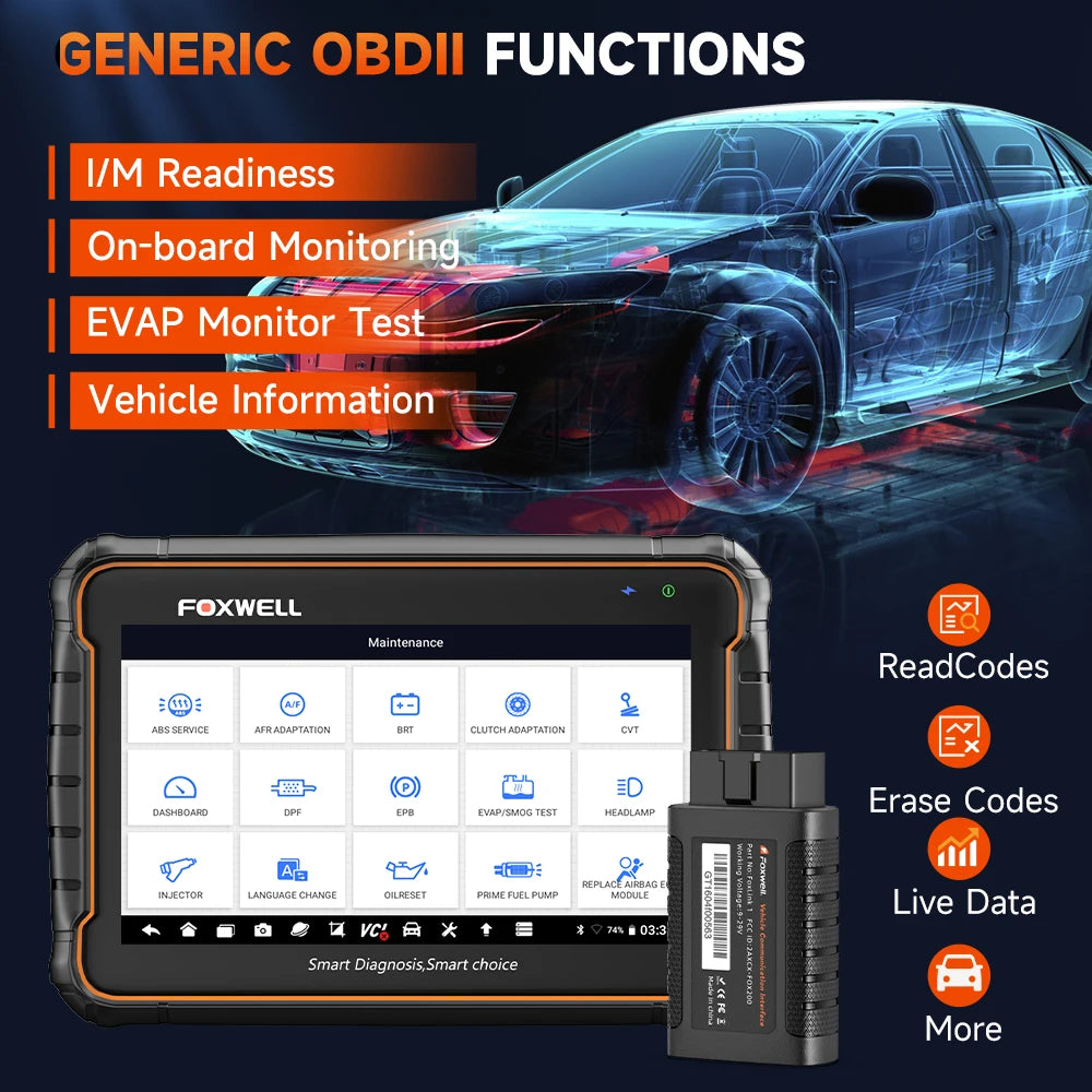 Foxwell GT60 OBD2 Bluetooth Scanner AllSystem Bidirectional