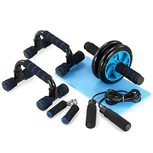 5 In 1 Abdominal Fitness Wheel With Push Up Bar Ab Roller