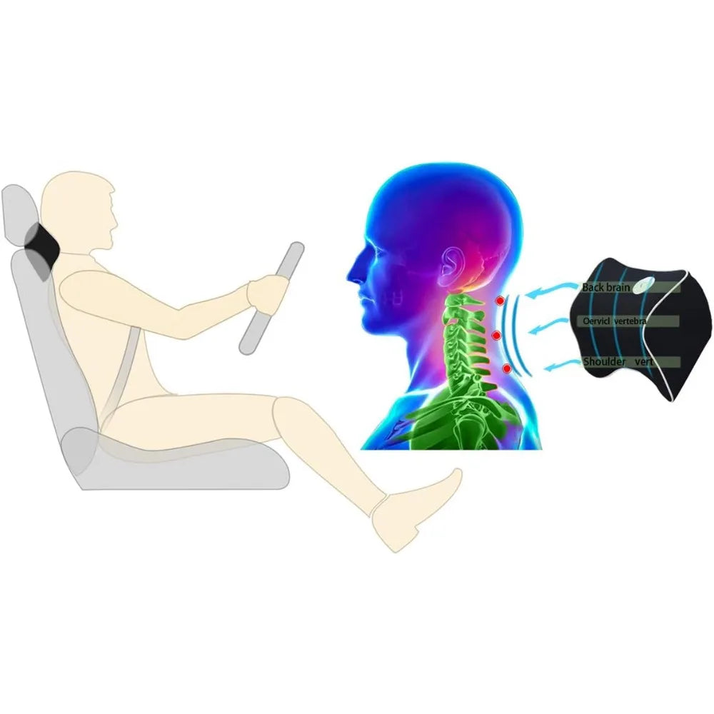 2 Pack Car Neck Pillow Memory Foam For Neck Pain Relief