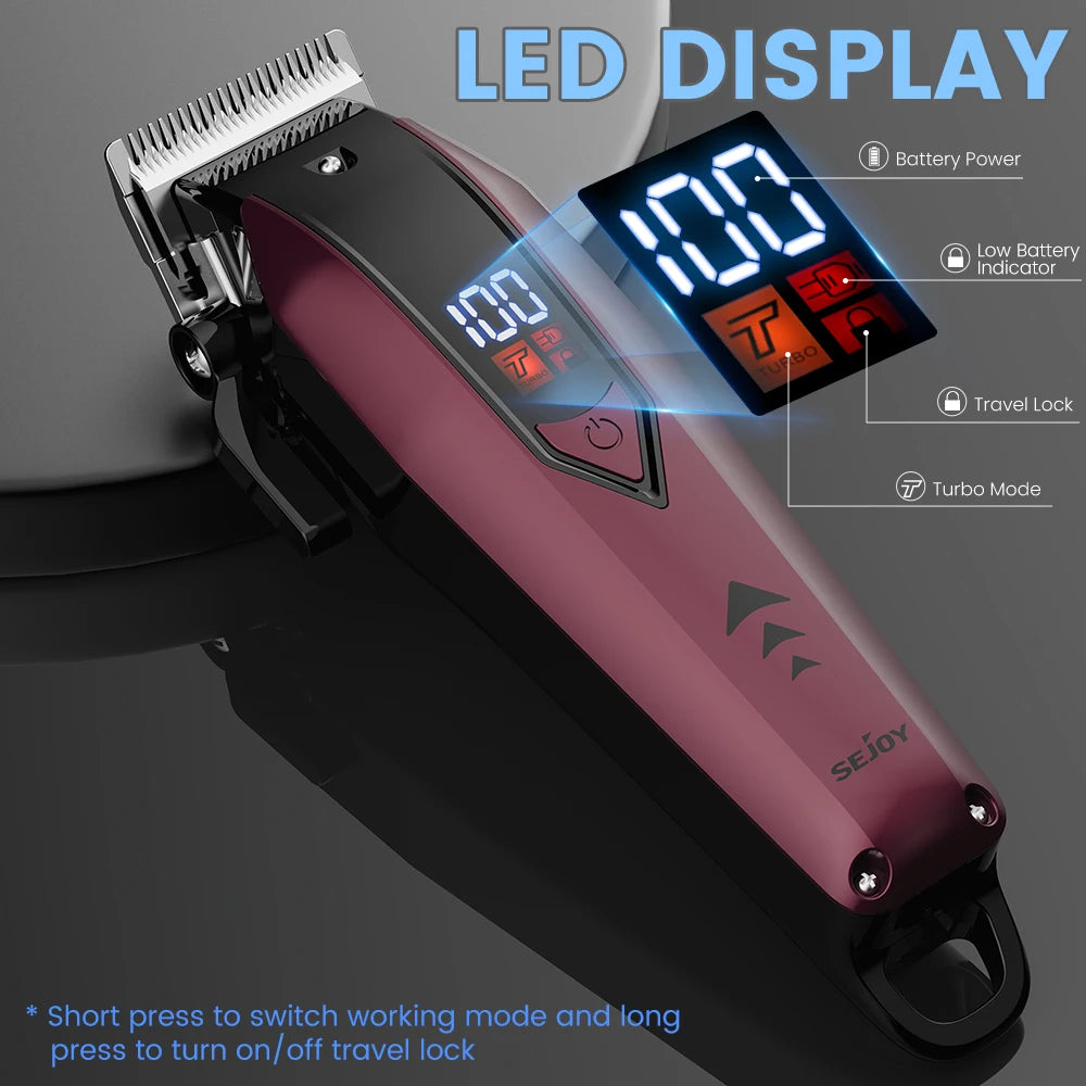 Hair Clippers For Men Led Professional Cordless Trimmer