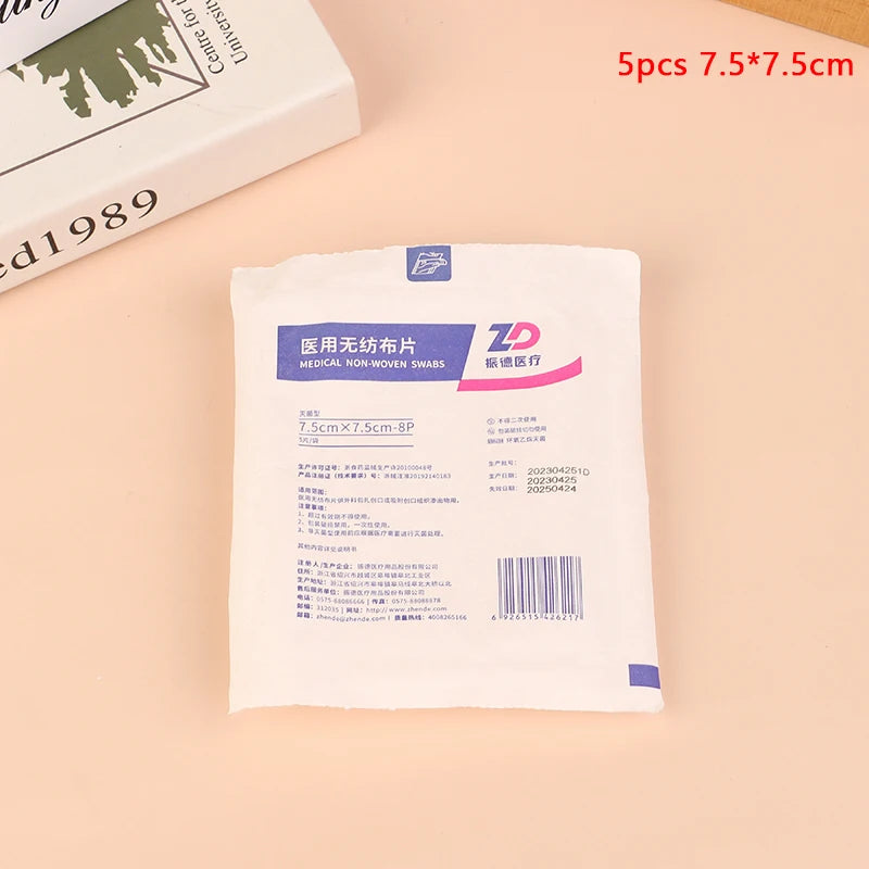 Gauze Pad Cotton First Aid Sterile Wound Dressing 5x5cm