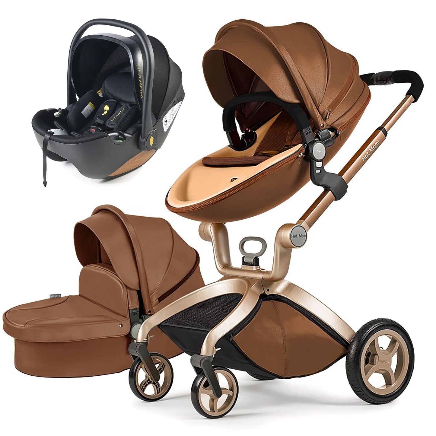 Hot Mom F22 3in1 Baby Stroller Adjustable Seat Aluminum Frame