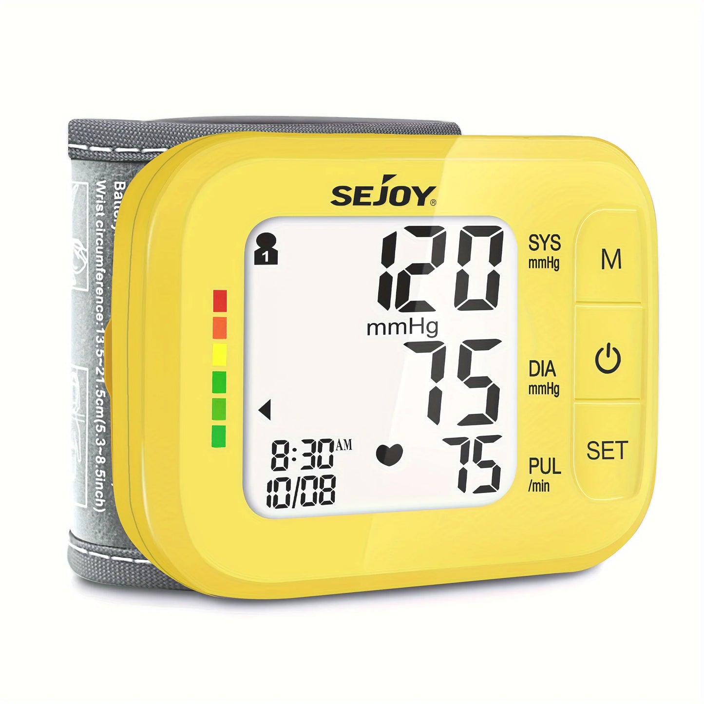 SEJOY Wrist Blood Pressure Monitor Heartbeat Detection