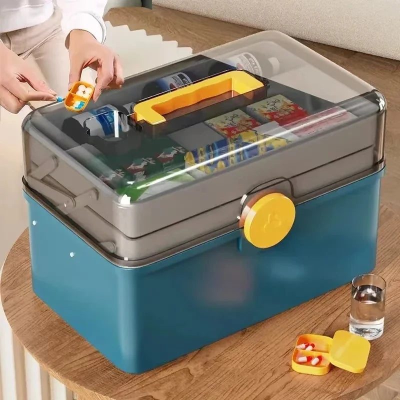 Large Capacity Portable First Aid Kit Medicine Box Case