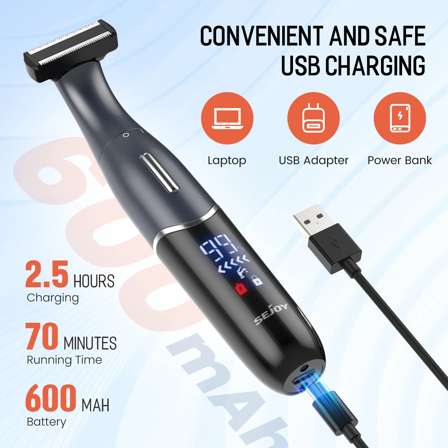 6 In 1 Women Electric Razor Epilator For Body Face Bikini