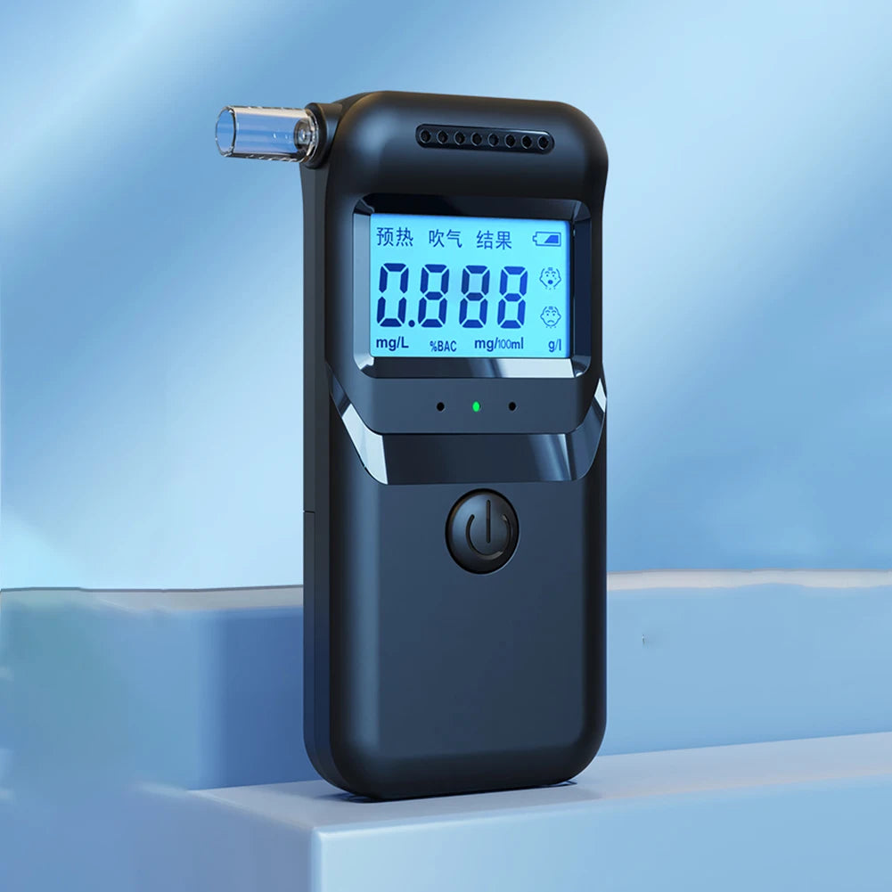 Digital Alcohol Breathalyzer With LCD Display 5 Mouthpieces