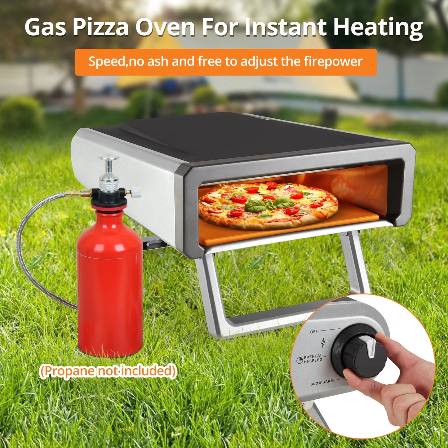 Outdoor Pizza Oven Propane 12 Inch Portable Backyard
