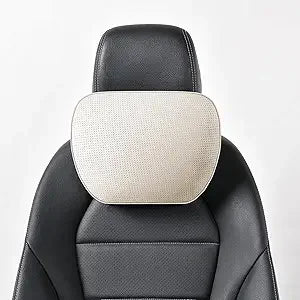 Genuine Cowhide Leather Car Headrest Neck Pillow For Driver
