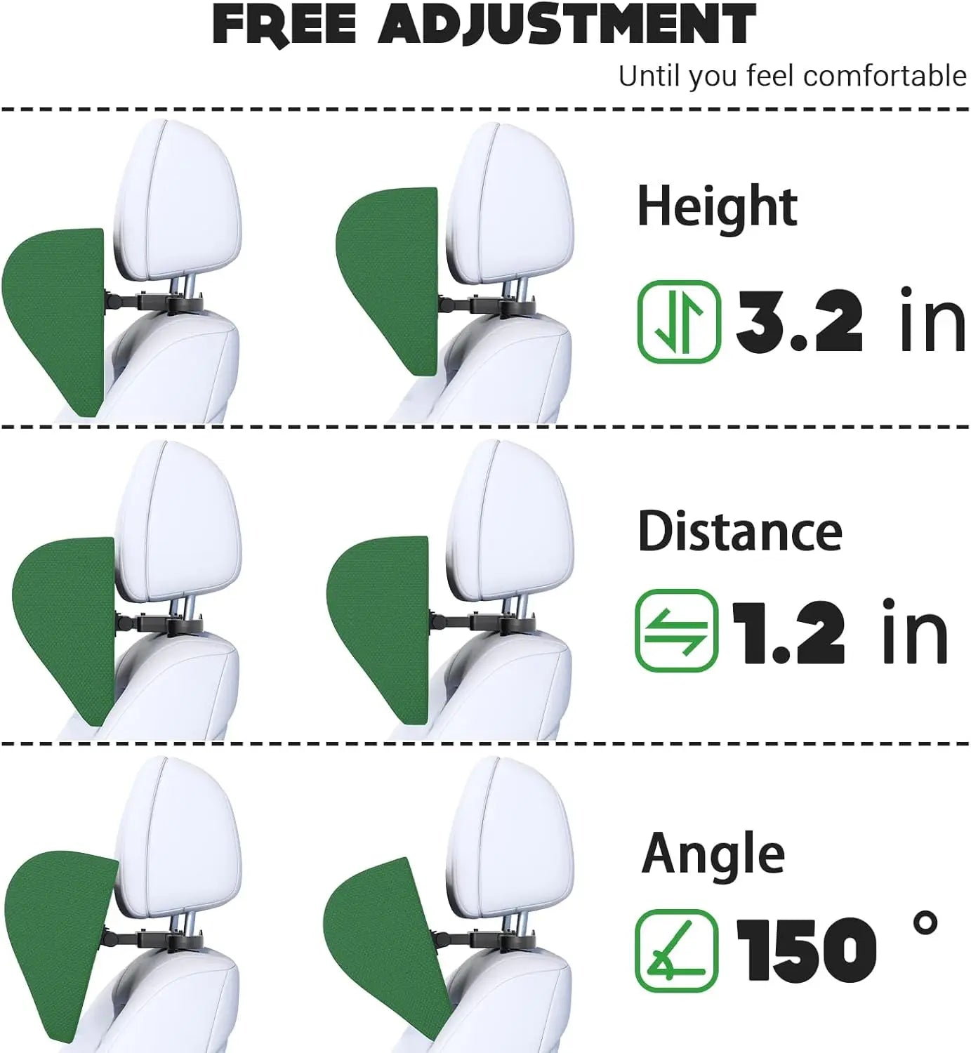 Car Headrest Pillow Memory Foam Cervical Support Velvet