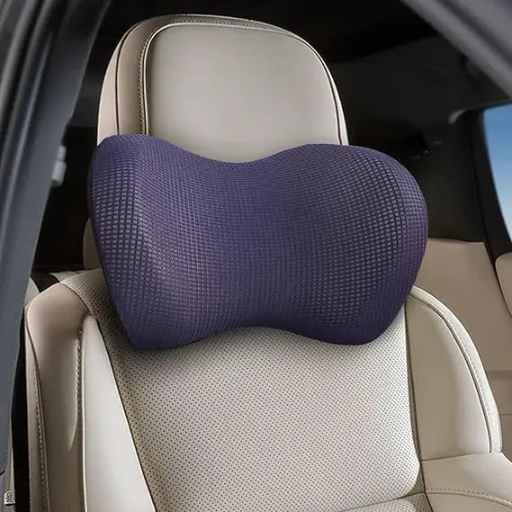 Soft Car Headrest Pillow With Adjustable Strap Memory Foam