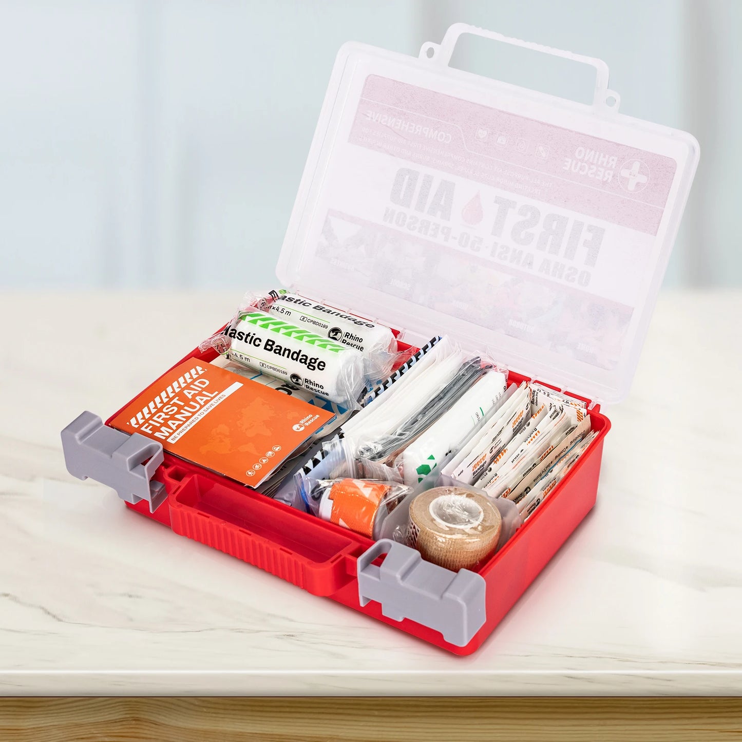 Rhino Rescue Full Featured First Aid Kit Home Office Travel