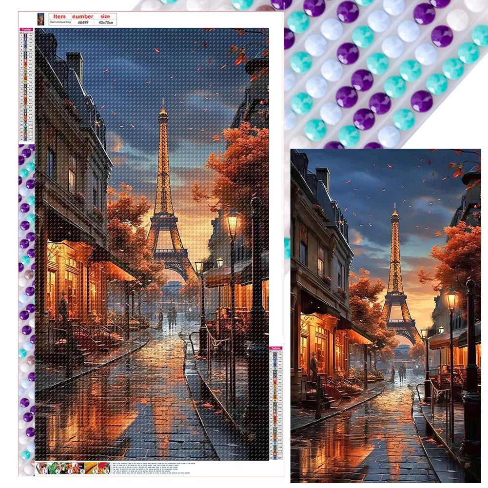 5D DIY Full Round Drill Diamond Painting Scenery Kit Home Decoration Art Craft