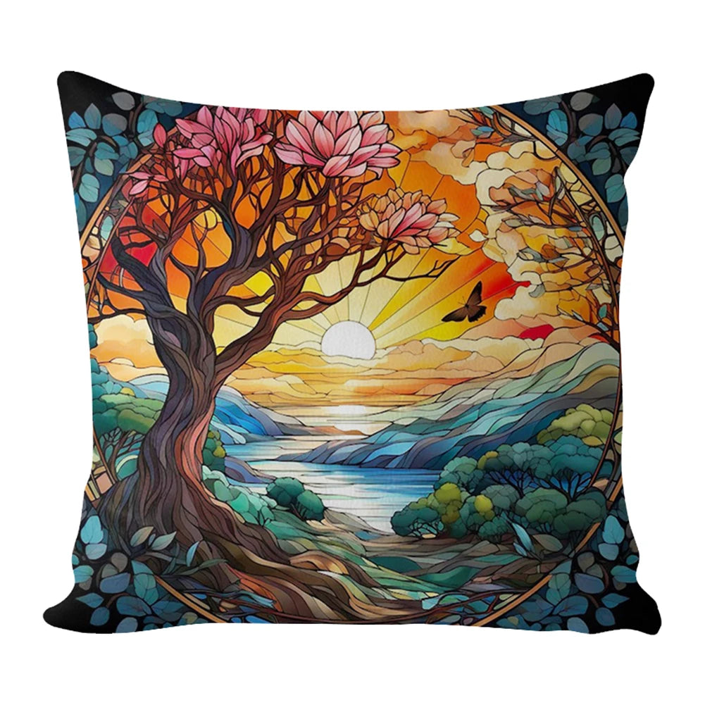 17.72 Inch Cross Stitch Pillow Cover Kit for Beginners Craft