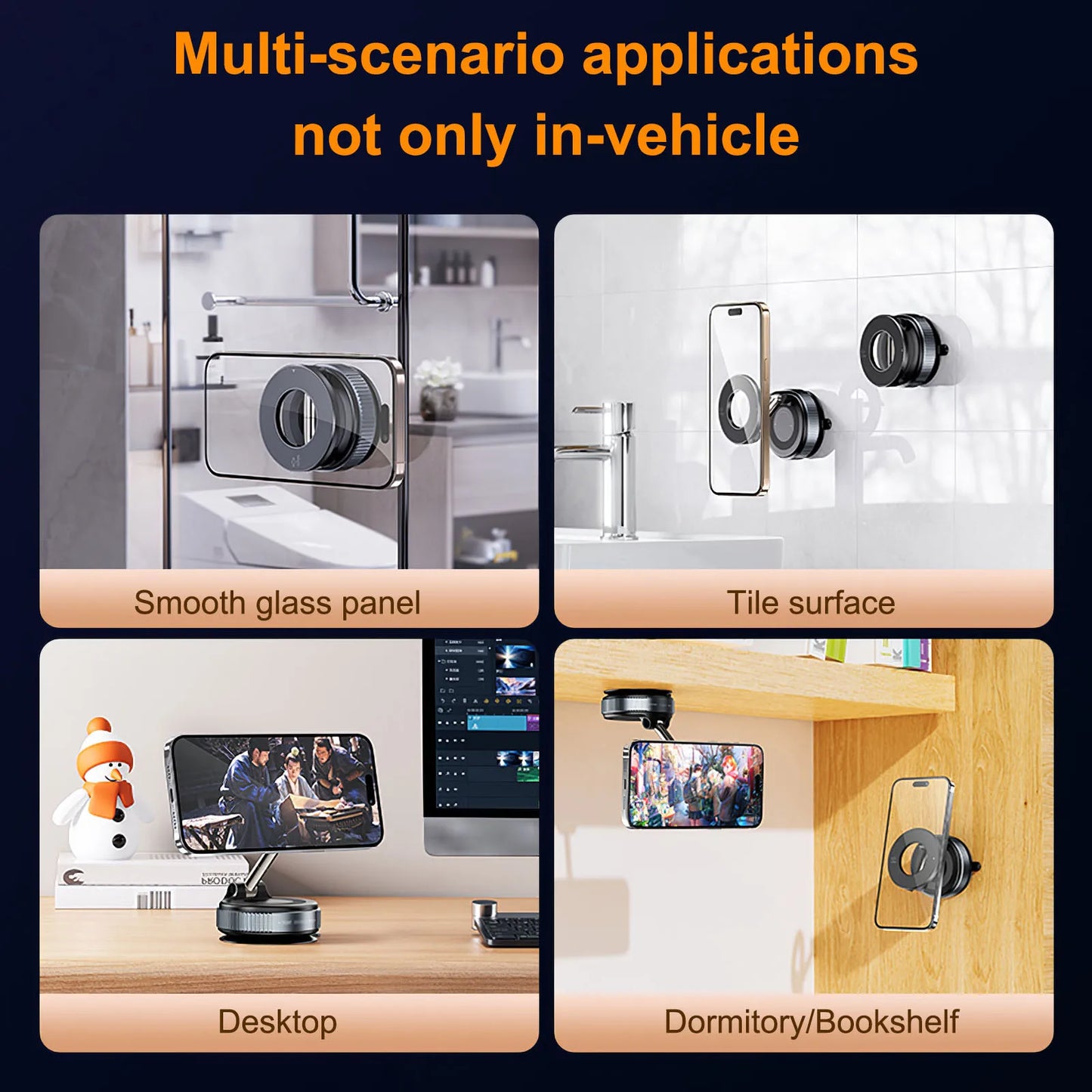 Car Mount Vacuum Holder Suction Stand Iphone 12 13 14 15 16