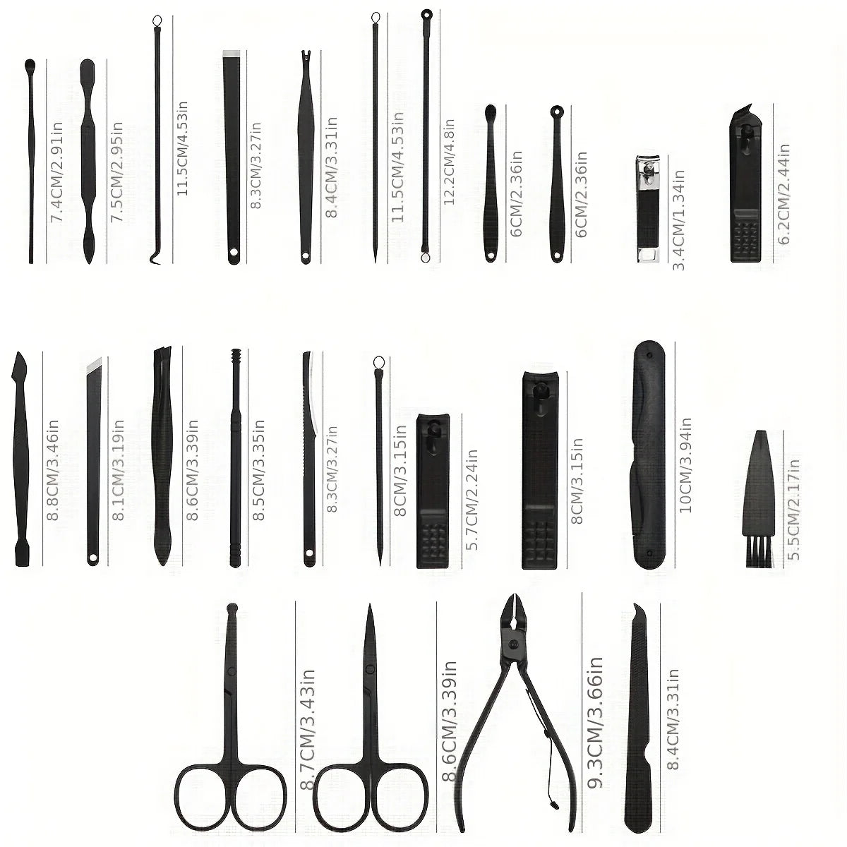 Professional Nail Clippers Cuticle Nippers Kit With Case