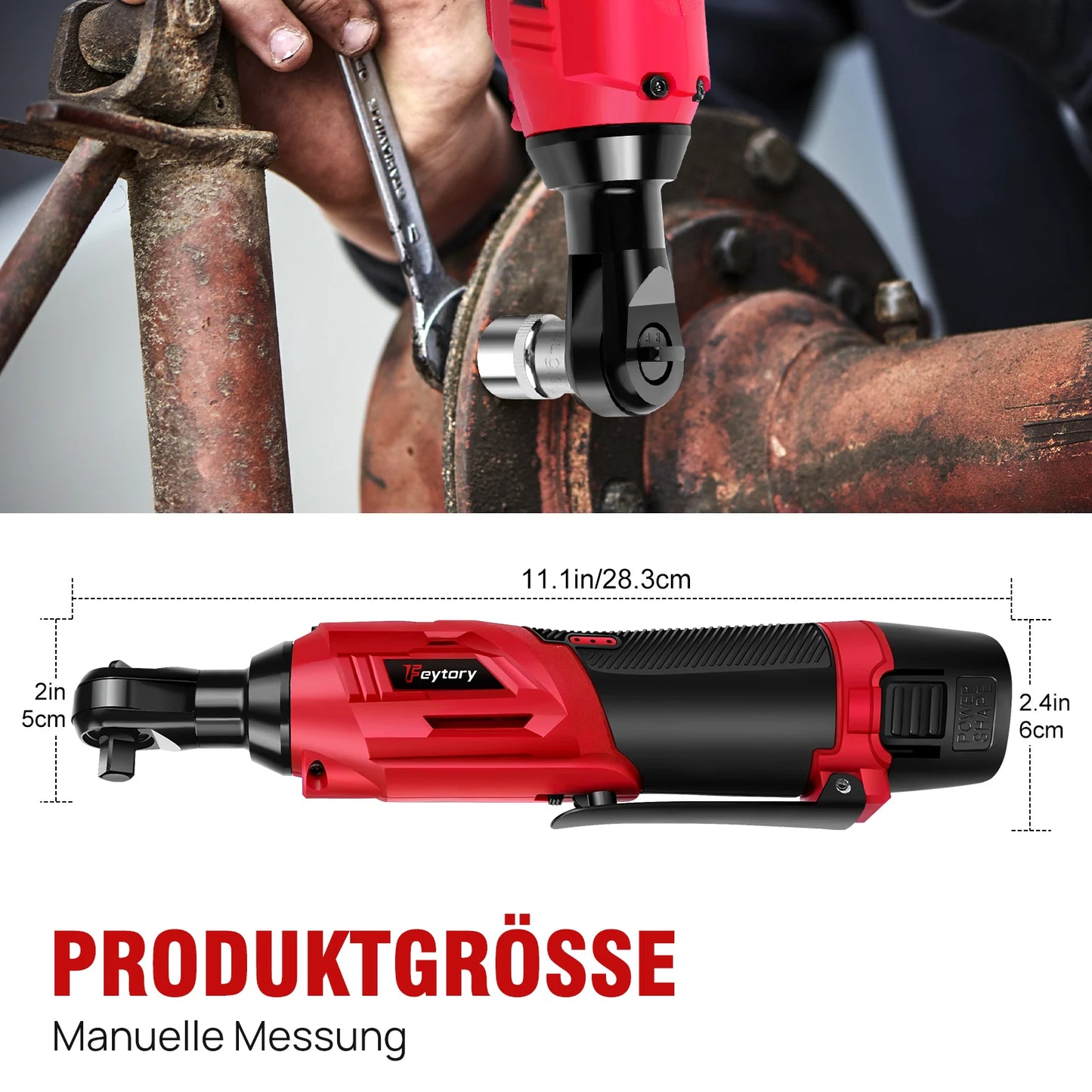 12V Cordless Ratchet Set 3 Eighth Inch With Two Batteries