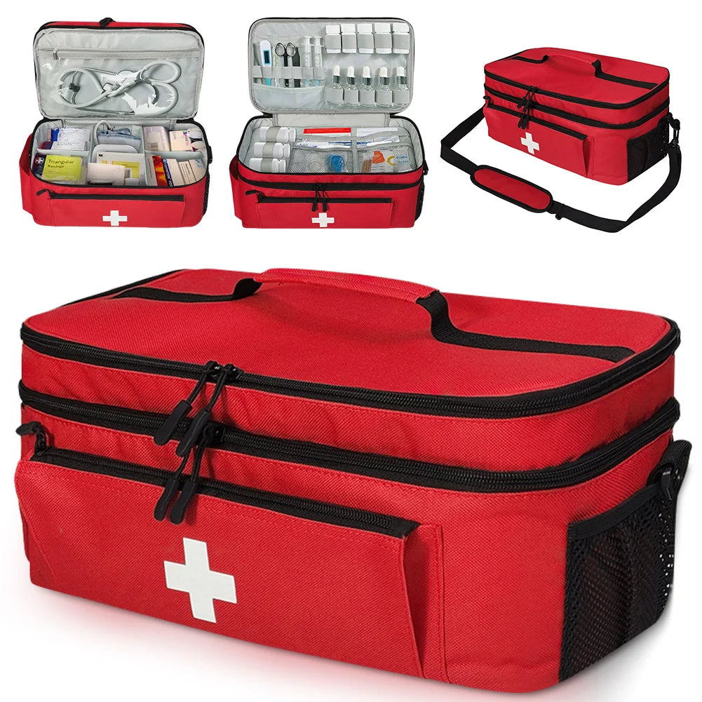 Travel Medicine Bag Lockable Zippers Pill Bottle Organizer