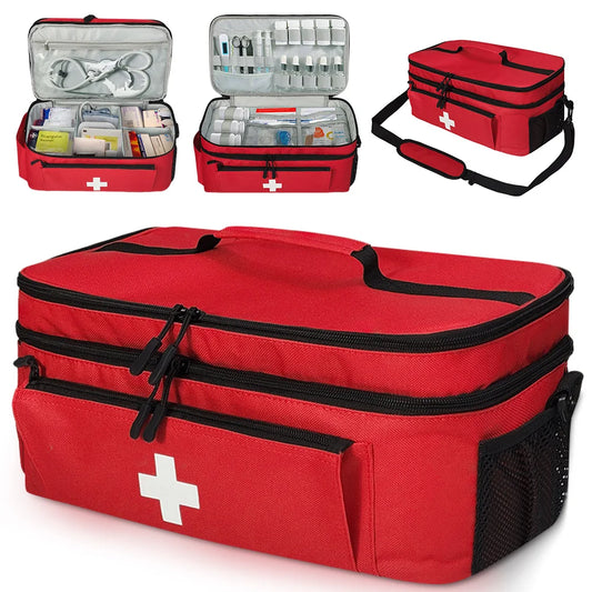 Travel Medicine Bag Lockable Zippers Pill Bottle Organizer