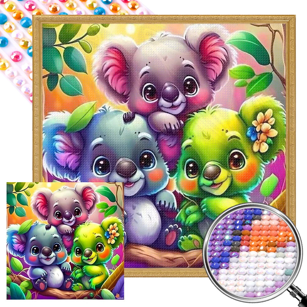 5D DIY Full Round Drill AB Diamond Painting Animal Kit Home Decoration Gift for Adults Christmas and New Year