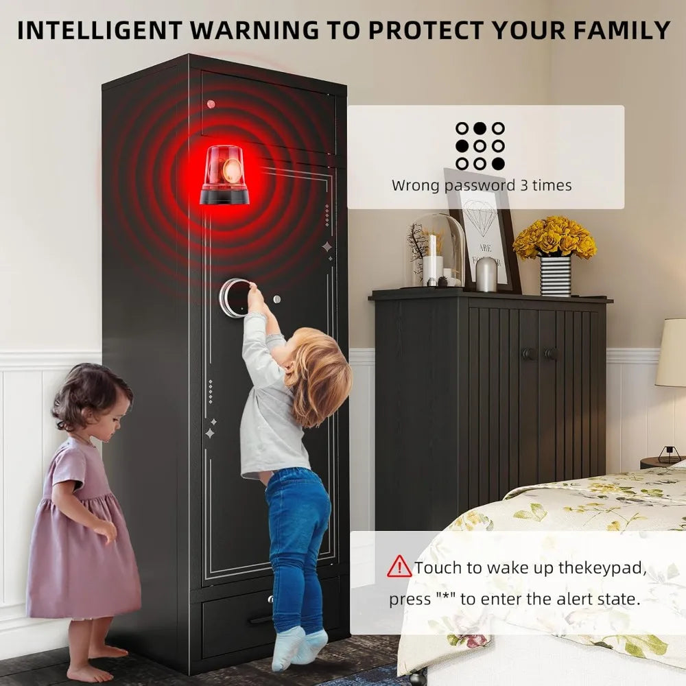 Large Capacity Gun Safe For Rifle And Pistols Home Cabinet