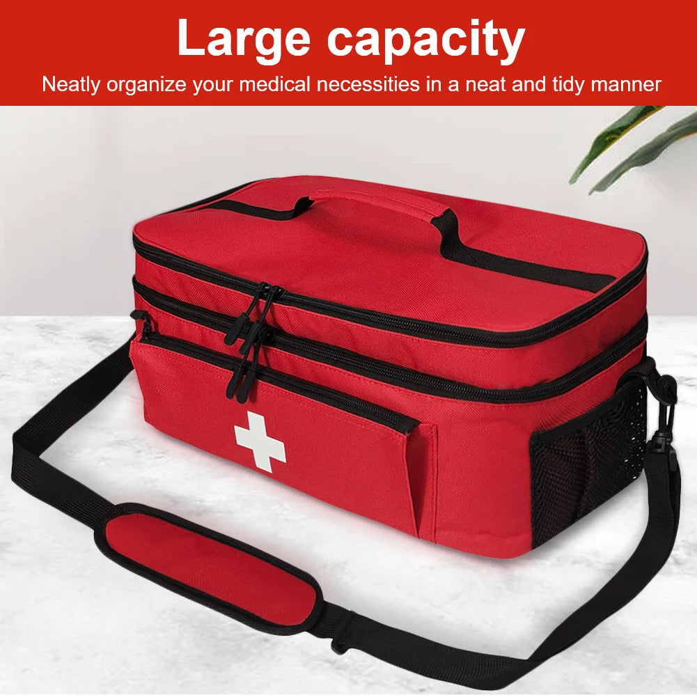Travel Medicine Bag Lockable Zippers Pill Bottle Organizer