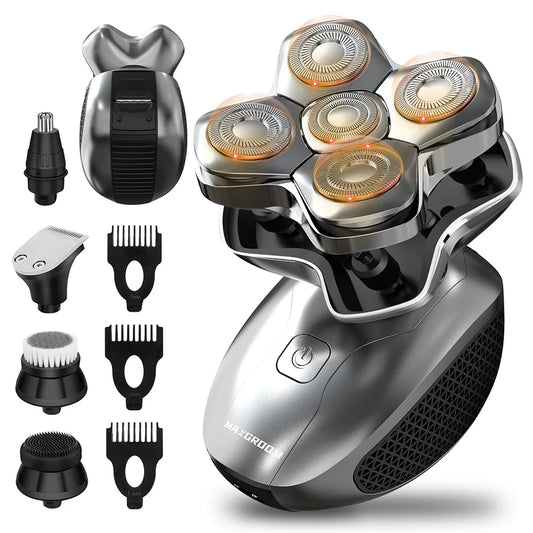MAXGROOM Electric Head Shaver For Men 5D Floating Blade