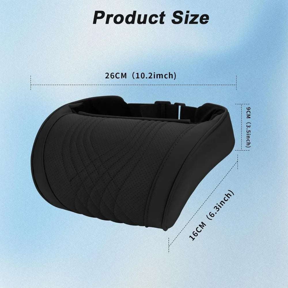 Car Neck Pillow With Nappa Leather Cover And Memory Foam