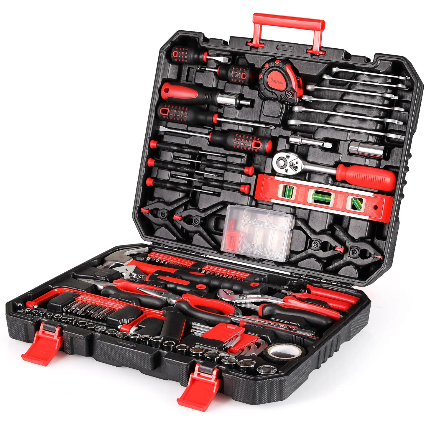 198 Piece Tool Box Set Hand Tools With Ratchet Sockets