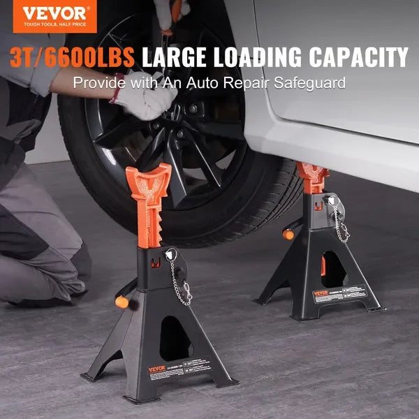 VEVOR 3 Ton Jack Stands Double Locking Adjustable Height