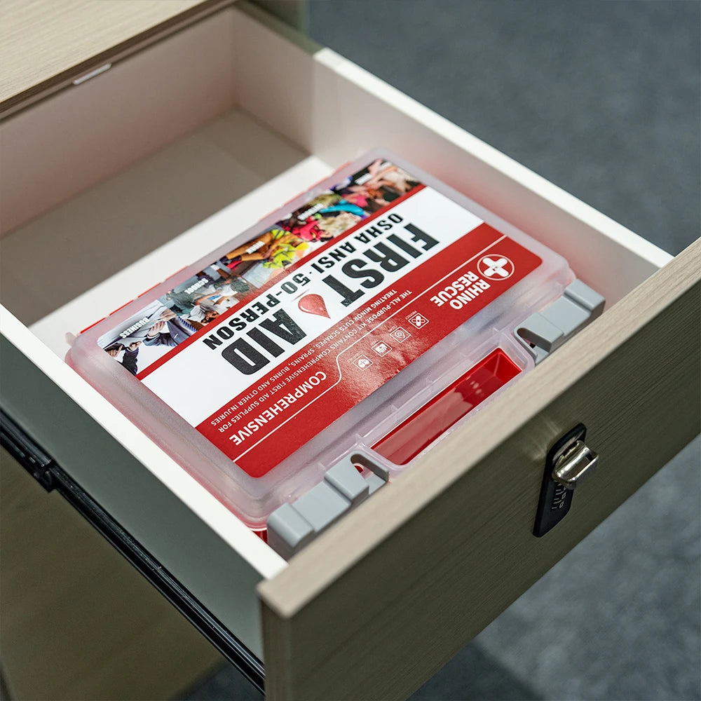 Rhino Rescue Full Featured First Aid Kit Home Office Travel