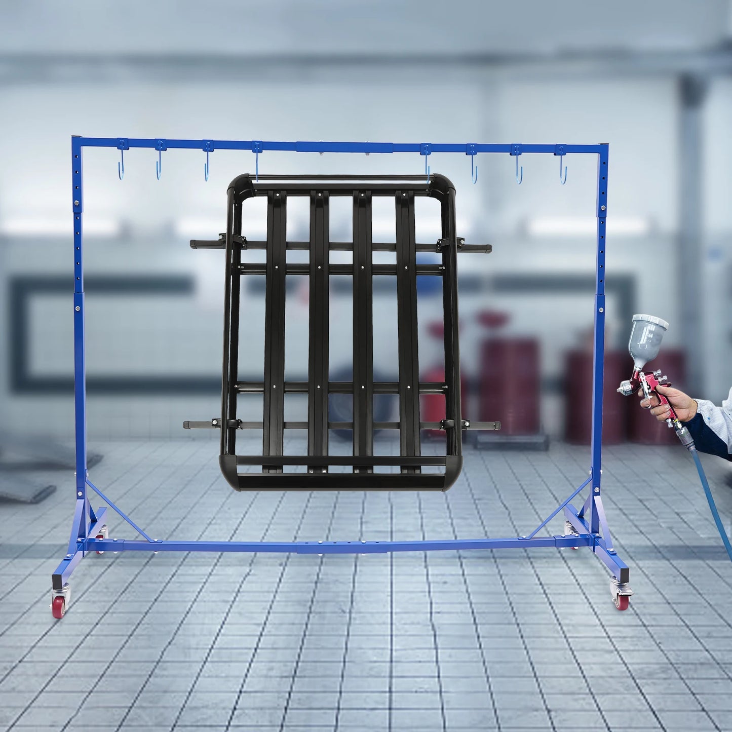 5 To 7 Foot Adjustable Painting Hanger Stand 240 Lb Load