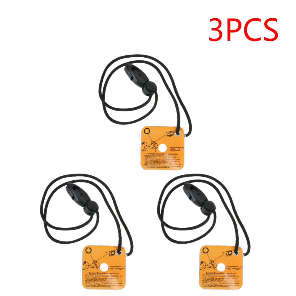 Emergency Survival Mirror With Whistle Outdoor Gear Kit