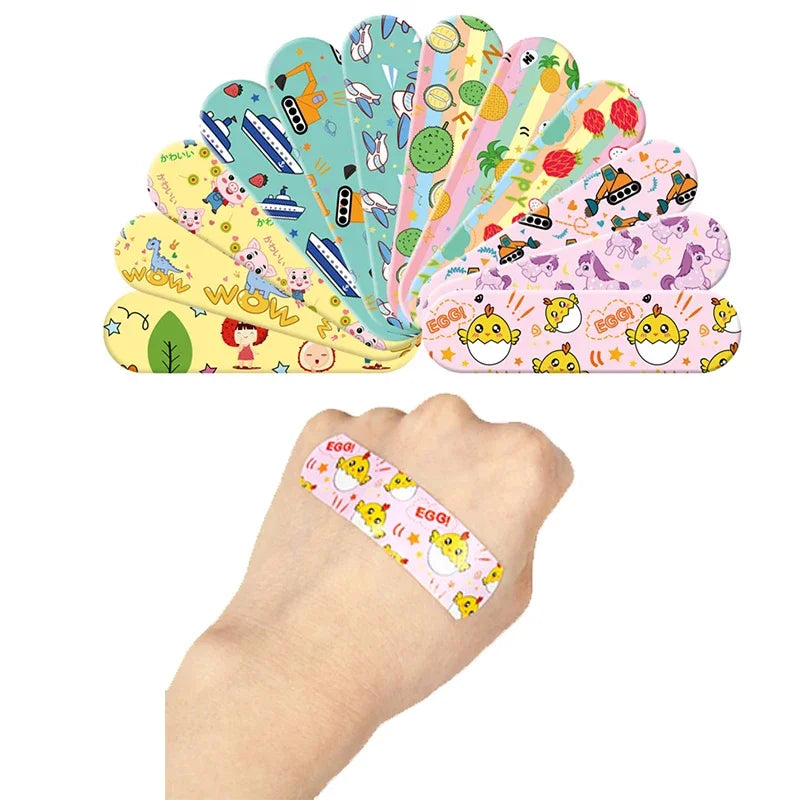 120pcs/set Round Strip Shape Band Aid First Aid Wound Plaster Skin Dressing Patch for Children Adults Adhesive Bandages Kawaii