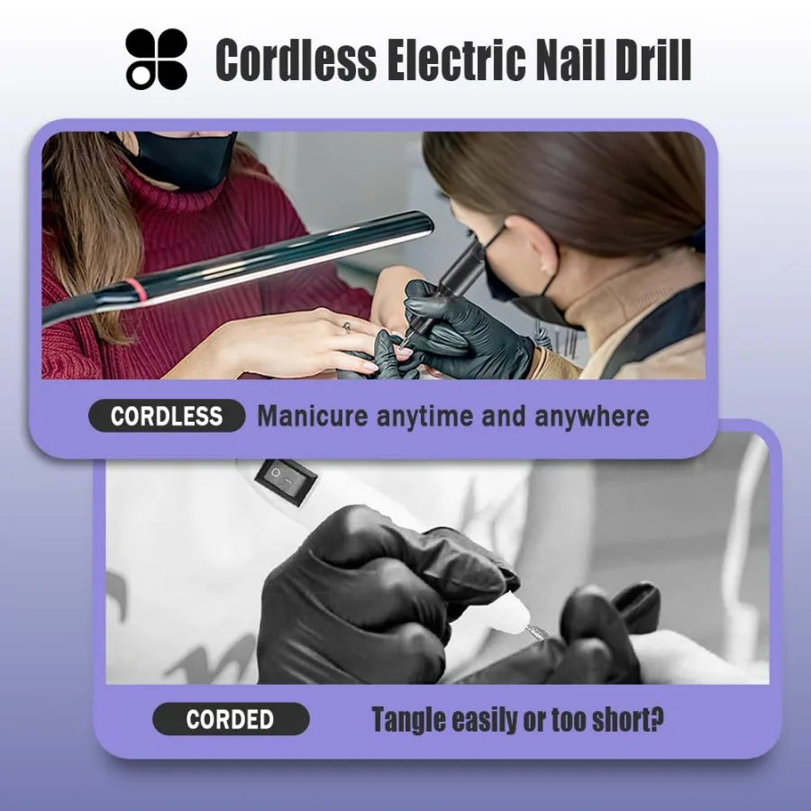 Cordless Nail Drill For Home Salon Use High Speed Grinder