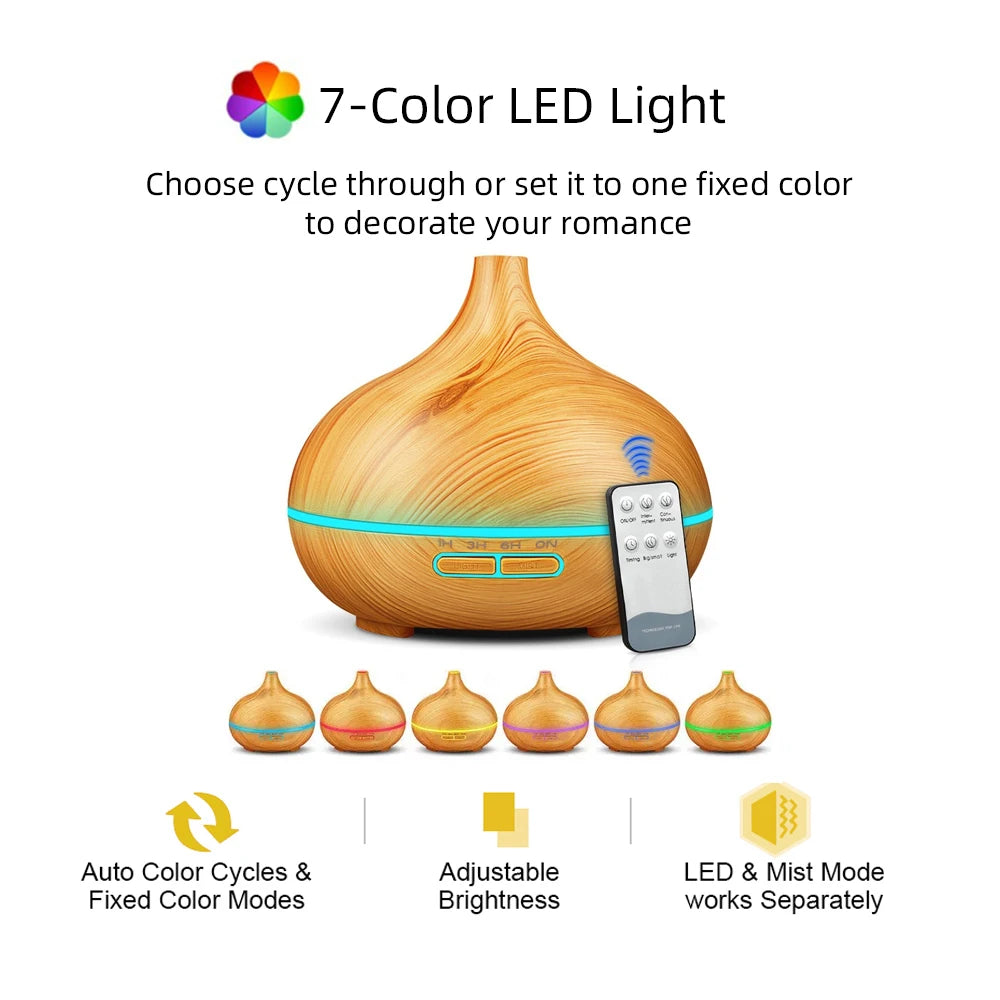 Oil Diffuser With 6 Oils Remote Control Ultrasonic Humidifier