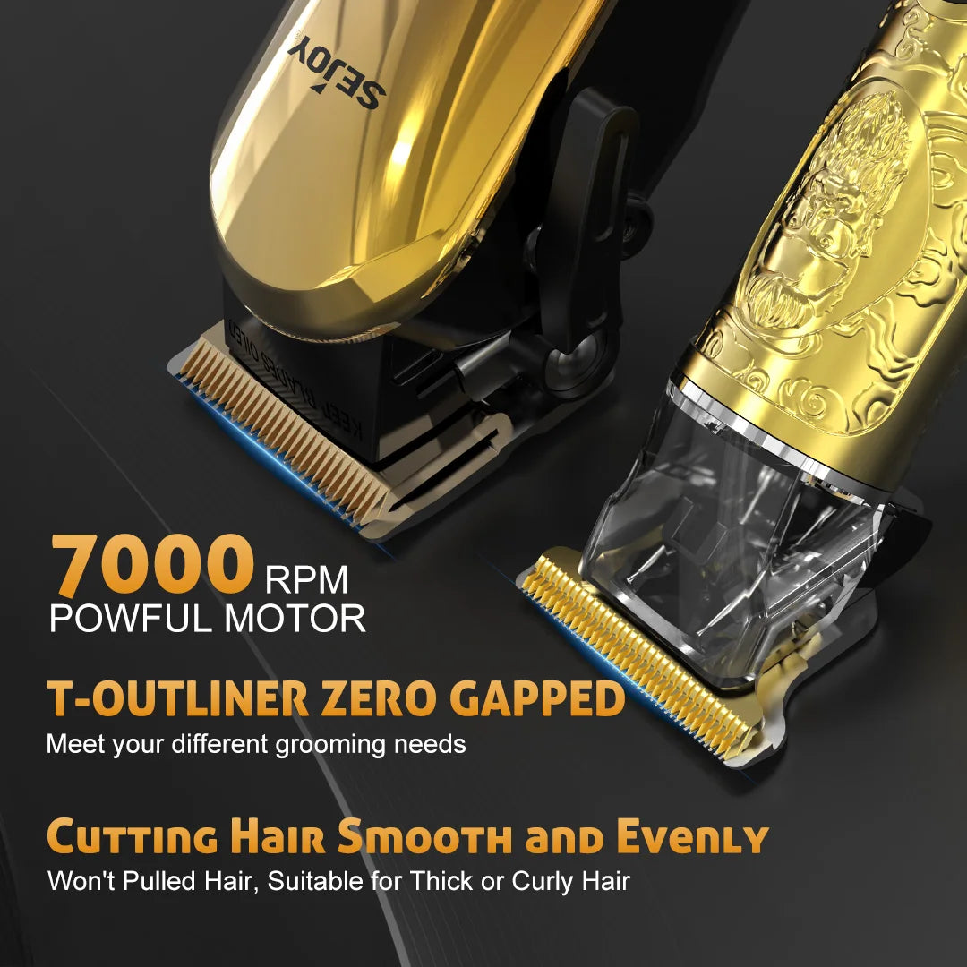 Rechargeable Hair Clippers Kit for Men Professional Set