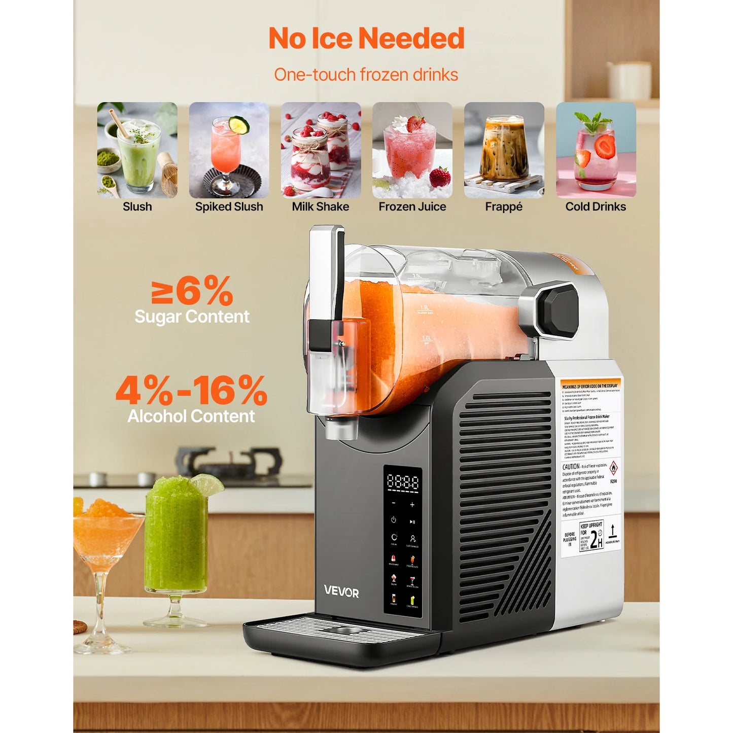 2L Slushie Machine Self Cleaning Margarita Frozen Drinks